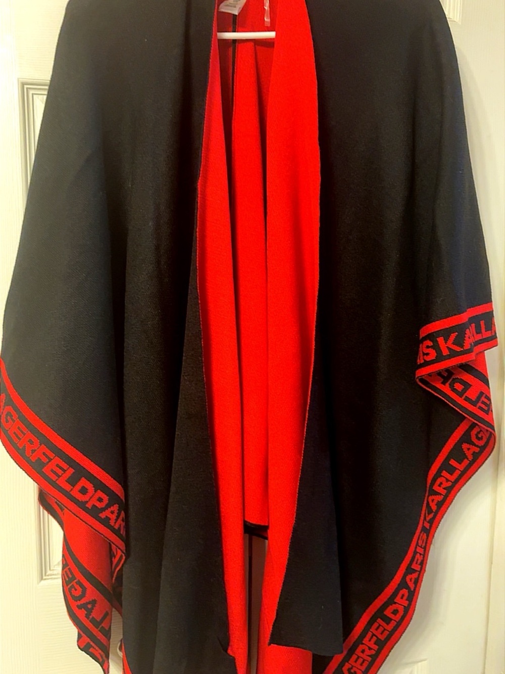 Karl Lagerfeld Black & Red Shawl